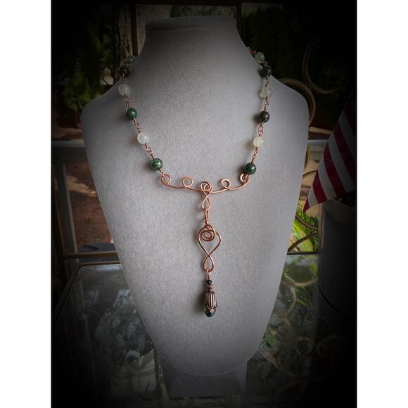 Artisan Wire Link Necklace Hand Hammered - Picture 1 of 10
